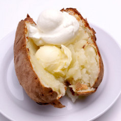 Backkartoffeln mit Schinken