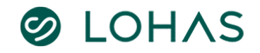 Logo von LOHAS, das ein stilisiertes, geschwungenes Symbol neben dem Schriftzug "LOHAS" in moderner Schrift zeigt. Die Farben sind in einem sanften Grünton gehalten, was ein Gefühl von Naturverbundenheit und Nachhaltigkeit vermittelt.