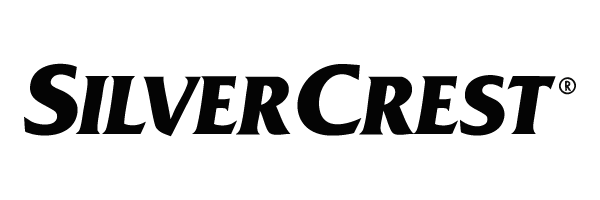 Logo von SilverCrest. Der Schriftzug ist in einer klaren, modernen Schriftart gehalten und auf einem neutralen Hintergrund. SilverCrest ist bekannt für Haushaltsgeräte und technische Produkte.