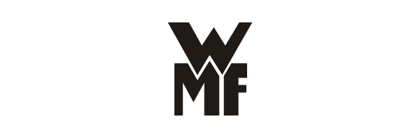 Das Bild zeigt ein stilisiertes Logo mit den Buchstaben "WMF" in einer modernen, kräftigen Schriftart. Die Buchstaben sind in Schwarz gehalten und vermitteln ein Gefühl von Stärke und Präsenz.