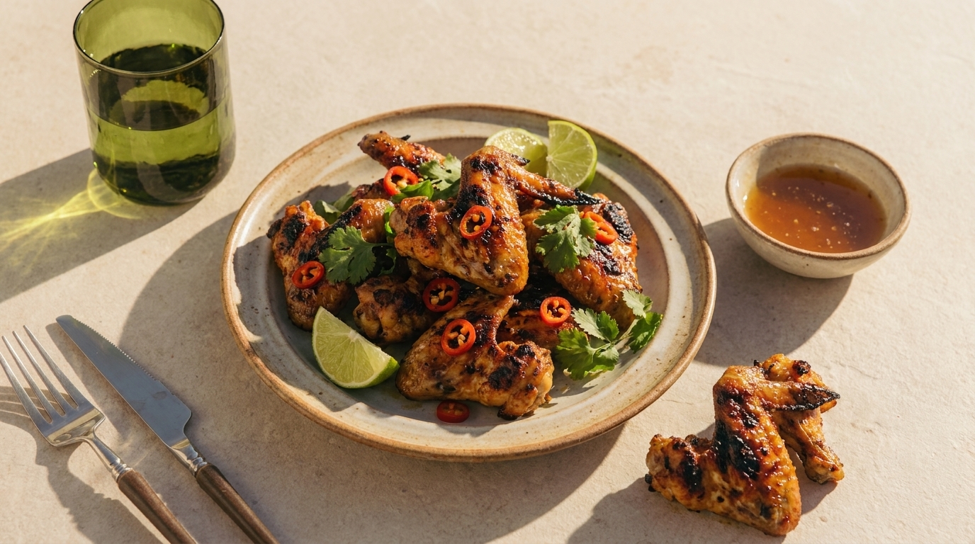 Chili-Limetten-Pouletflügel