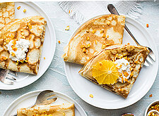 Image of Orangen-Crêpes mit Ricotta und Honig