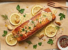 Image of Gebratener Lachs mit Zitronenbutter