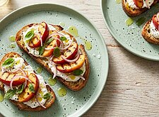 Image of Nectarine Burrata Bruschetta