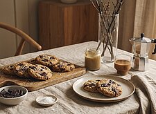 Image of Tahini Plätzchen mit dunkler Schokolade