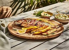 Image of Gegrillte Forelle mit Bratkartoffeln