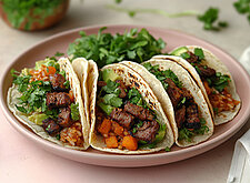 Image of Koreanisch-Mexikanische Bibimbap-Tacos