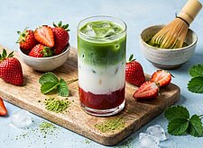 Image of Matcha Strawberry Latte