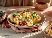 Image of Banh Bao mit würziger Fleischfüllung