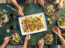 Image of Garnelensalat mit Melonenspalten