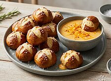 Image of Laugen Bites mit würzigem Käsedip