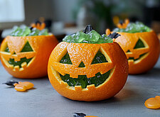 Image of Halloween-Orangen mit Wodka-Wackelpudding