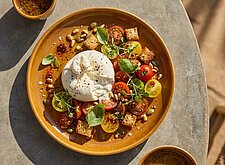 Image of Burrata Tomato Glow Plate