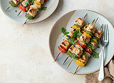 Image of Putenspieße mit Paprika