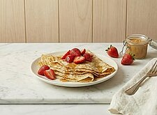 Image of Erdbeer Erdnussbutter Pfannkuchen