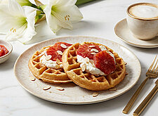 Image of Ricottawaffeln mit Blutorangen
