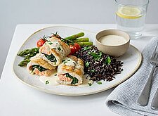 Image of Gefüllte Fischfilets mit Reis