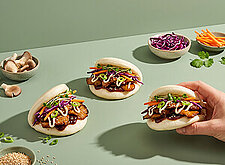Image of Vegane Bao Buns mit Pulled Mushrooms