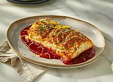 Image of Kartoffel-Pudding mit Hagebuttensauce