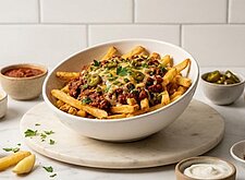 Image of Chili Cheese Fries mit frischen Kartoffeln