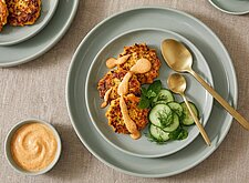 Image of Lachs Fritter mit Karotten