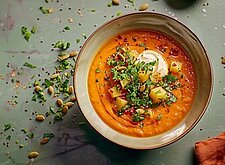 Image of Kürbissuppe mit Kartoffeln und Lauch