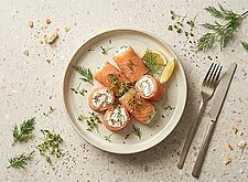 Image of Gefüllte Lachsrollen