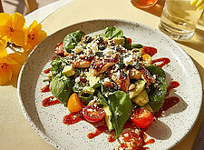 Image of Spinatsalat mit Preiselbeerdressing