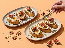 Image of Ziegenkäse-Feigen-Crostini mit Honig