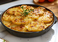 Image of Kartoffelgratin mit Sauce Hollandaise
