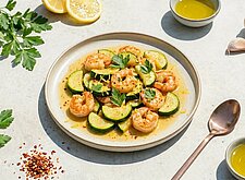 Image of Garnelen Zucchini Pfanne mit Zitrone