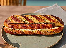 Image of Bratwurst Kräuterbutter Baguette