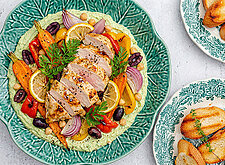 Image of Buttermilch Hähnchen mit Sommergemüse