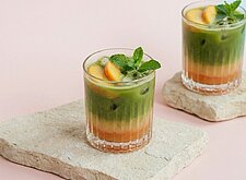Image of Iced Peach Matcha