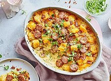 Image of Kartoffel-Auflauf mit würziger Wurst und Käse