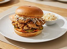 Image of Burger mit knusprigen Austernpilzen