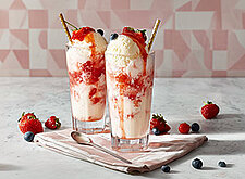 Image of Strawberry‑Rose Ice Cream Float