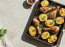 Image of Blechkartoffeln mit Käse überbacken