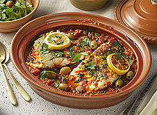 Image of Fisch Tajine mit Tomaten und Oliven