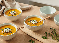Image of Kürbissuppe mit Kartoffeln und Lauch