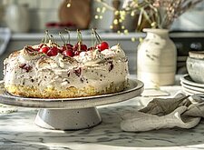Image of Kirschkuchen mit Kokosbaiser
