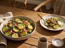 Image of Kartoffelsalat mit Rucola und Speck