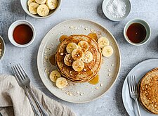 Image of Hafer Pancakes mit Banane