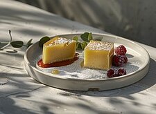 Image of Kürbisterrine mit Himbeersauce