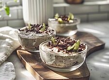 Image of Nougat-Mousse mit Schokospänen