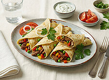 Image of Pfannkuchen mit Gyros-Füllung