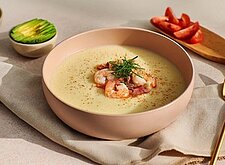 Image of Maiscremesuppe mit Garnelen