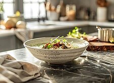 Image of Kohlrabicremesuppe mit Schinken