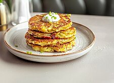Image of Speckreibekuchen mit Sauerrahm
