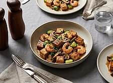 Image of Tofu Crevetten Pfanne mit Champignons